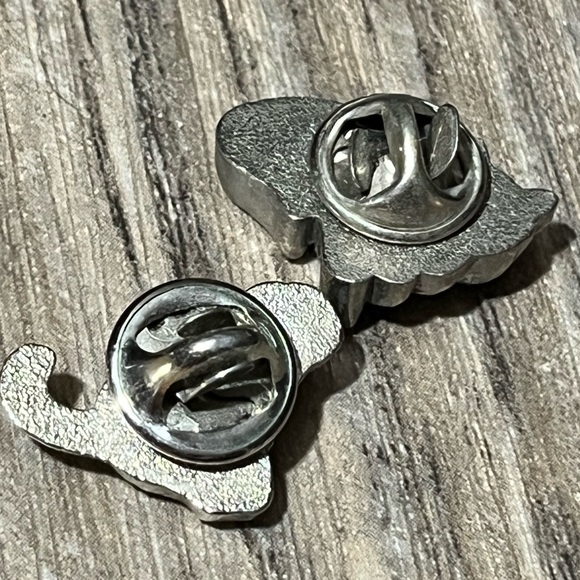 Vintage pewter cat pin set -  kitten brooch set - Picture 4 of 4